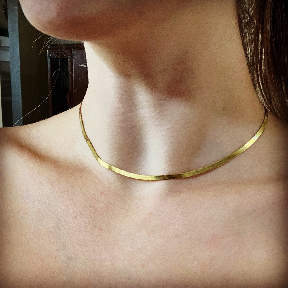 New Gold snake chain necklace